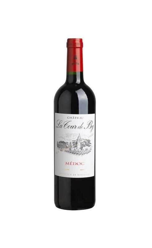 Photographie d'une bouteille de vin rouge Cht La Tour De By 2018 Medoc Rge 3 L Crd