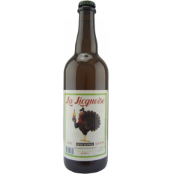 Photographie d'une bouteille de bière La Licquoise Traditionnelle Verte Blonde 5 2 75cl