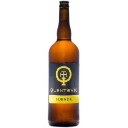 Photographie d'une bouteille de bière Brasserie Quentovic Blonde 75 Cl