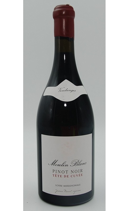 Photographie d'une bouteille de vin rouge Mourat Moulin Blanc Tete De Cuvee 2018 Loire Rge 75cl Crd
