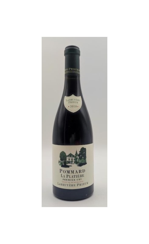 Photographie d'une bouteille de vin rouge Labruyere Prieur La Platiere 2019 Pommard Rge 75cl Crd