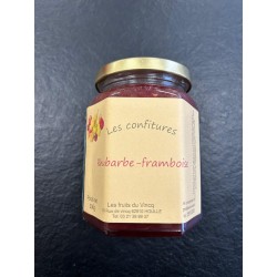 Photographie d'un produit d'épicerie Confiture Du Vincq Rhubarbe Framboise 300g