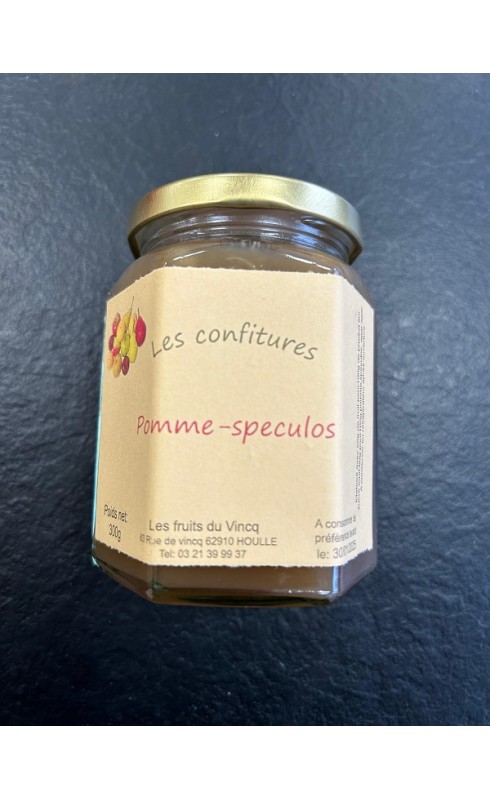 Photographie d'un produit d'épicerie Confiture Du Vincq Pomme Speculos 300g