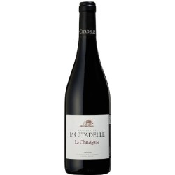 Photographie d'une bouteille de vin rouge Citadelle Le Chataignier 2019 Luberon Rge Bio 75cl Crd