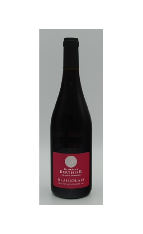 Photographie d'une bouteille de vin rouge Berthier Vieilles Vignes 2021 Bjls Rge 75cl Crd
