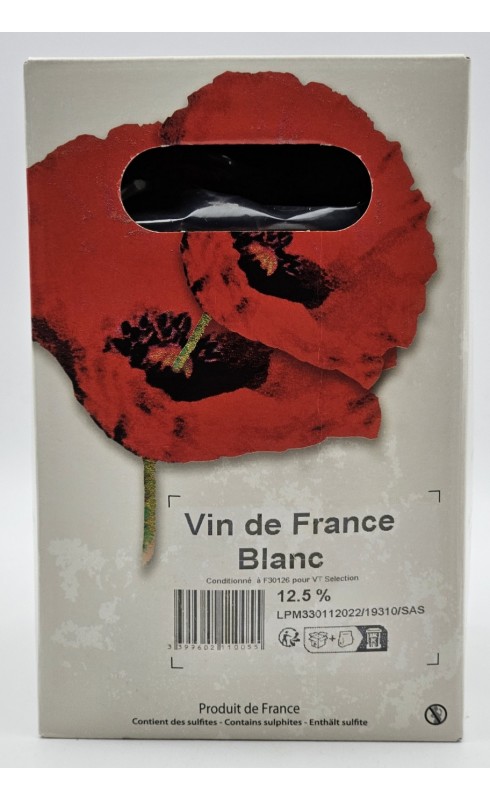 Photographie d'une bouteille de vin blanc Tavel Fontaine Vdf Blc Bib 10 L Crd