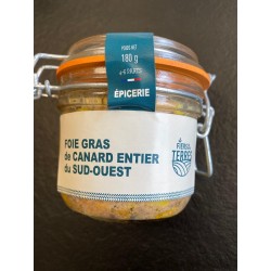Photographie d'un produit d'épicerie Fiers De Nos Terres Bocal Foie Gras De Canard Entier 180g