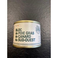 Photographie d'un produit d'épicerie Fiers De Nos Terres Conserve Bloc Foie Gras De Canard 65g