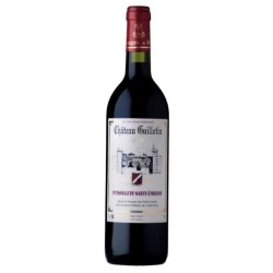 Photographie d'une bouteille de vin rouge Cht Guillotin 2016 St-Emilion Puisseguin Rge Bio 1 5 L Crd