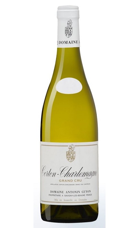 Photographie d'une bouteille de vin blanc Guyon Corton-Charlemagne Grand Cru 2018 Blc 75 Cl Crd