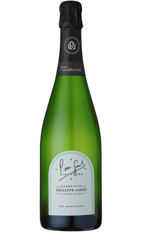 Photographie d'une bouteille de Gonet Signature Blc De Blc Etui Champagne Blc 1 5 L Crd