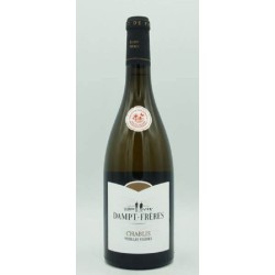 Photographie d'une bouteille de vin blanc Dampt Chablis Vieilles Vignes 2020 Blc 37 5 Cl Crd