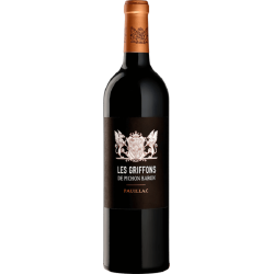 Photographie d'une bouteille de vin rouge Cht Griffons De Pichon Baron 2020 Pauillac Rge 75 Cl Crd