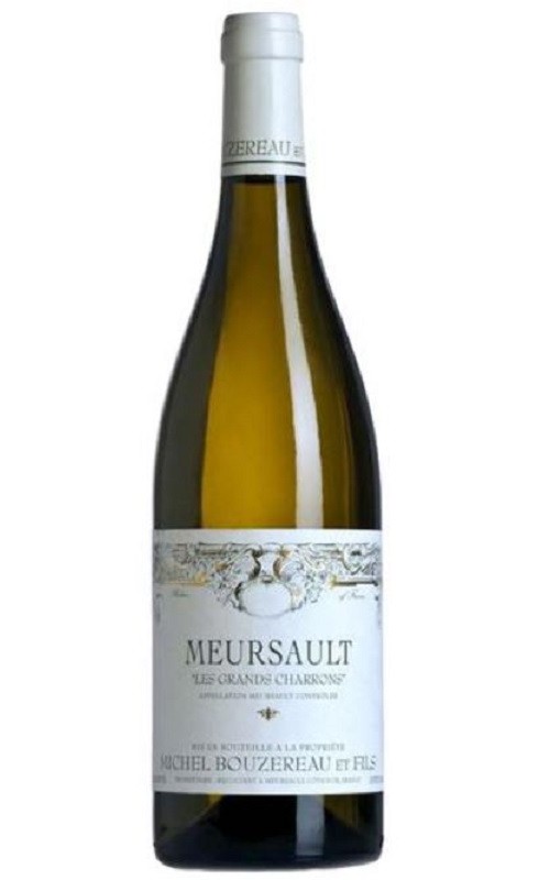 Photographie d'une bouteille de vin blanc Bouzereau Les Grands Charrons 2020 Meursault Blc 75cl Crd