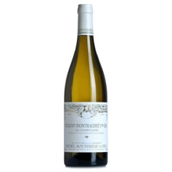 Photographie d'une bouteille de vin blanc Bouzereau Champs Gains 2020 Puligny 1er Cru Blc 75cl Crd