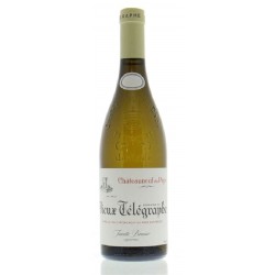 Photographie d'une bouteille de vin blanc Brunier Le Vieux Telegraphe 2020 Chtneuf Blc 75cl Crd