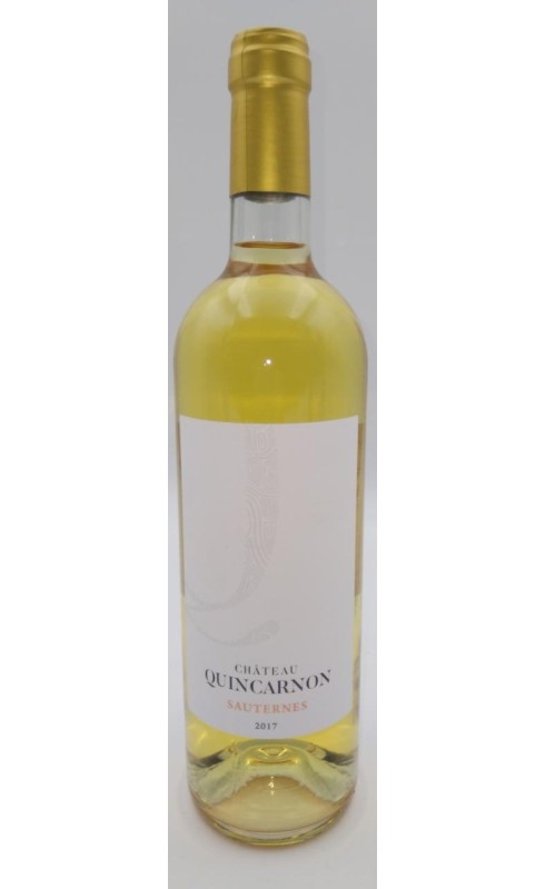 Photographie d'une bouteille de vin blanc Cht Quincarnon 2017 Sauternes Blc 75cl Crd