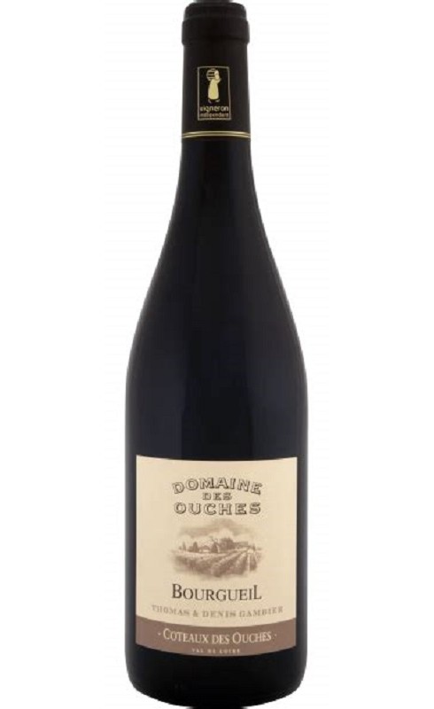Photographie d'une bouteille de vin rouge Gambier Coteau Des Ouches 2018 Bourgueil Rge 75cl Crd