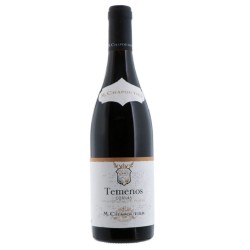 Photographie d'une bouteille de vin rouge Chapoutier Temenos 2018 Cornas Rge 75 Cl Crd