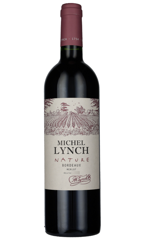 Photographie d'une bouteille de vin rouge Cazes Michel Lynch - Nature 2019 Bdx Rge Bio 75cl Crd