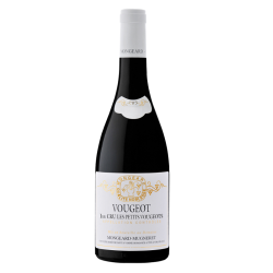 Photographie d'une bouteille de vin rouge Mongeard Les Petits Vougeots 2018 Vougeot Rge 75cl Crd