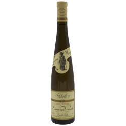Photographie d'une bouteille de vin blanc Weinbach Schlossberg Gn 2017 Riesling Blc Bio 50cl Crd