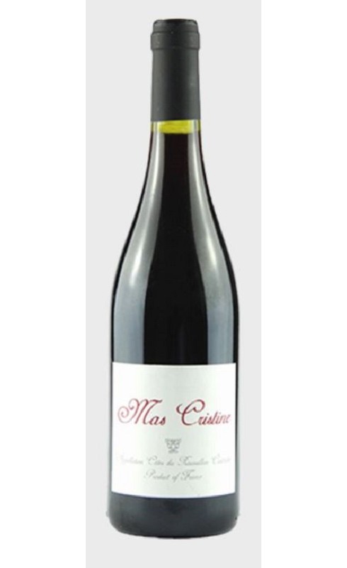 Photographie d'une bouteille de vin rouge Mas Cristine Mas Cristine 2020 Cdroussi Rge 75cl Crd