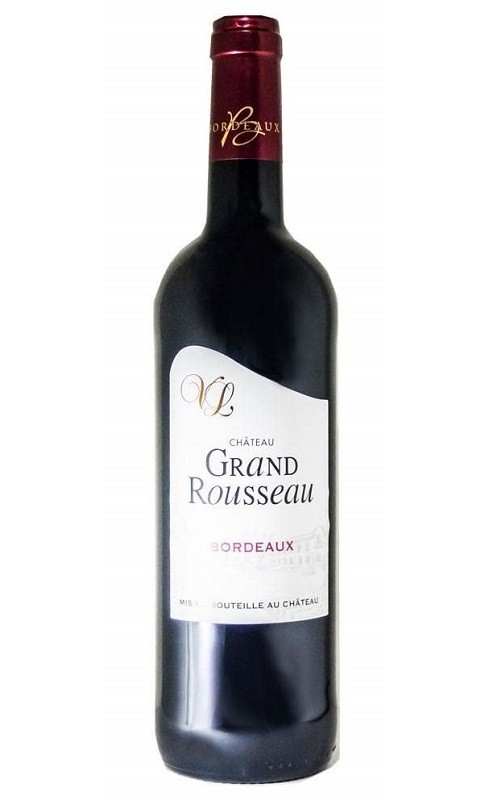Photographie d'une bouteille de vin rouge Lumeau Grand Rousseau 2020 Bdx Rge 75cl Crd