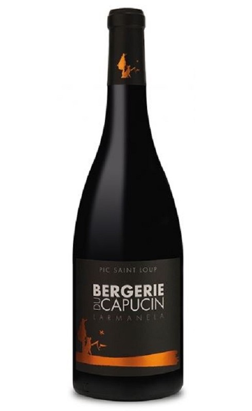 Photographie d'une bouteille de vin rouge Berg Du Capucin Larmanela 2018 Pic-St-Loup Rge 75cl Crd