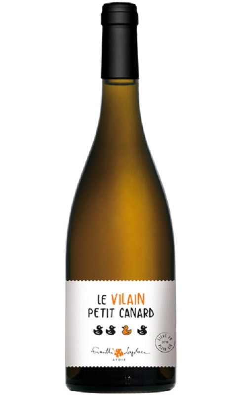 Photographie d'une bouteille de vin blanc Aydie Le Vilain Petit Canard Vdf Blc 75cl Crd