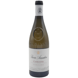 Photographie d'une bouteille de vin blanc Amadieu Les Hautes Rives 2021 Cairanne Blc 75cl Crd