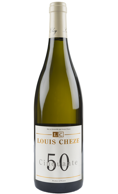 Photographie d'une bouteille de vin blanc Cheze 50 50 Viognier Chardonnay 2021 Vdp Blc 75cl Crd