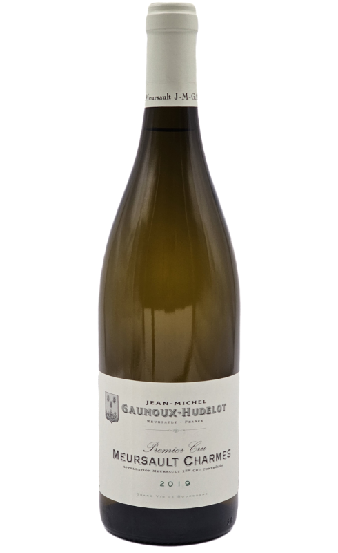 Photographie d'une bouteille de vin blanc Gaunoux Les Charmes 1er Cru 2019 Meursault Blc 75cl Crd