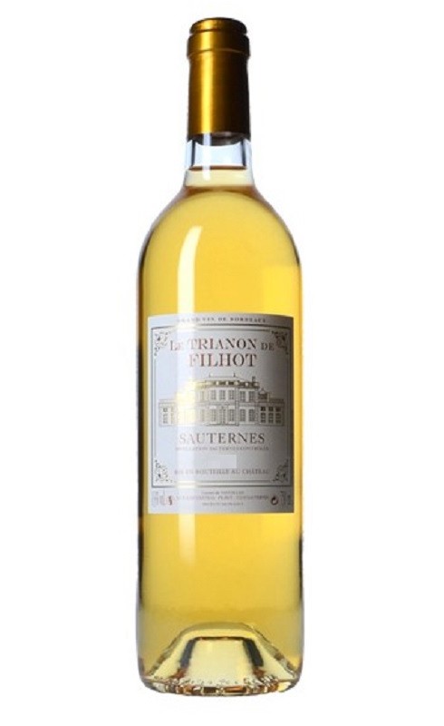 Photographie d'une bouteille de vin blanc Le Trianon De Filhot 2016 Sauternes Blc 75cl Crd