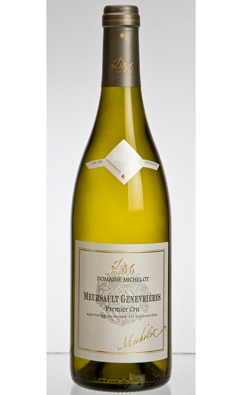 Photographie d'une bouteille de vin blanc Michelot Les Genevrieres 2019 Meursault Blc 75cl Crd