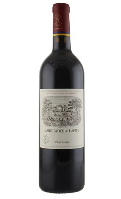 Photographie d'une bouteille de vin rouge Les Carruades De Lafite Cb6 2021 Pauillac Rge 75cl Crd
