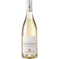 Photographie d'une bouteille de vin blanc Jaume Grand Veneur Cotes Du Rhone 2020 Blc Bio 75cl Crd