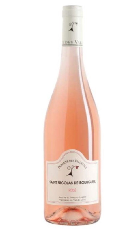Photographie d'une bouteille de vin rosé Vallettes St Nicolas-De-Bourgueil 2022 Rose 37 5 Cl Crd