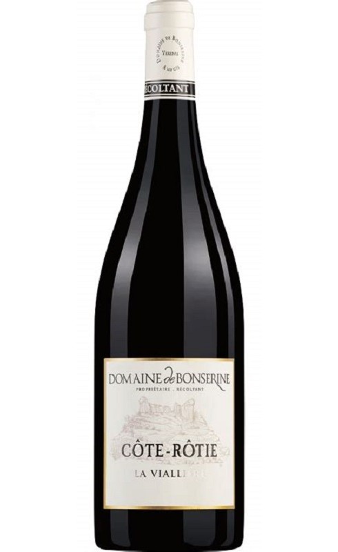 Photographie d'une bouteille de vin rouge Bonserine La Vialliere 2020 Cote-Rotie Rge 75cl Crd