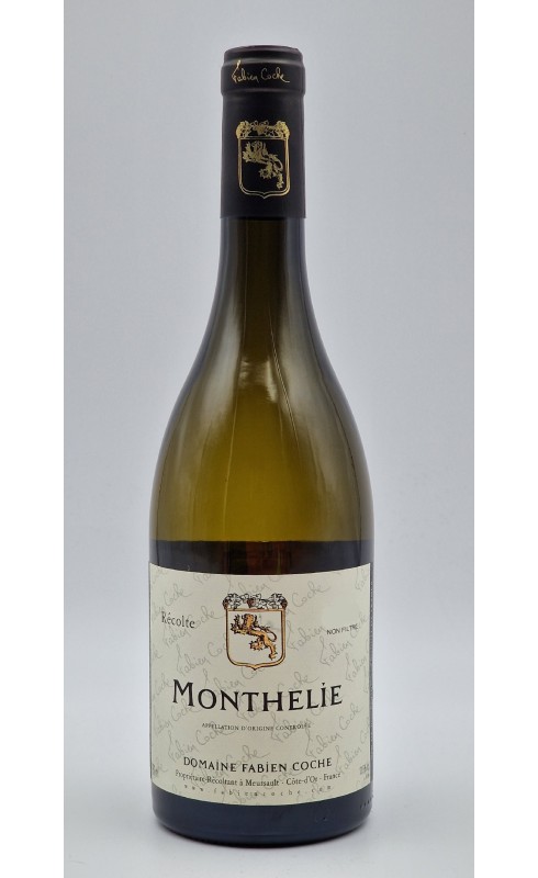 Photographie d'une bouteille de vin blanc Coche Monthelie 2020 Blc 75cl Crd