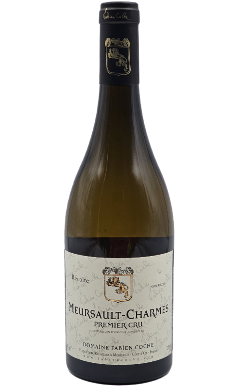 Photographie d'une bouteille de vin blanc Coche Charmes 1er Cru 2020 Meursault Blc 75cl Crd