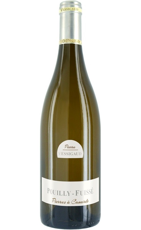 Photographie d'une bouteille de vin blanc Vessigaud Pierre A Canard 2022 Pouilly-Fuisse Blc 75cl Crd