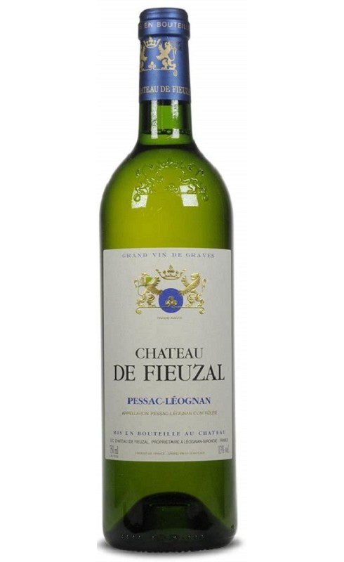 Photographie d'une bouteille de vin blanc Cht De Fieuzal 2021 Pessac Blc 75cl Crd