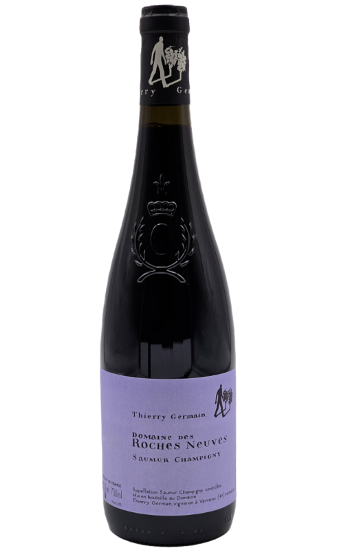 Photographie d'une bouteille de vin rouge Germain Domaine 2023 Saum Champ Rge 75cl Vin Bio Crd