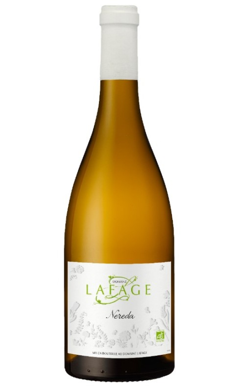Photographie d'une bouteille de vin blanc Lafage Nereda 2023 Igp Cote Catalanes Blc Bio 75cl Crd