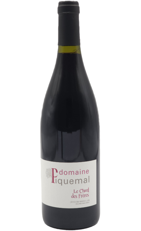 Photographie d'une bouteille de vin rouge Piquemal Chant Des Freres 2022 Cdroussi Rge 75cl Crd