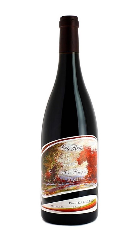 Photographie d'une bouteille de vin rouge Gaillard Rose Pourpre 2021 Cote-Rotie Rge 75cl Crd