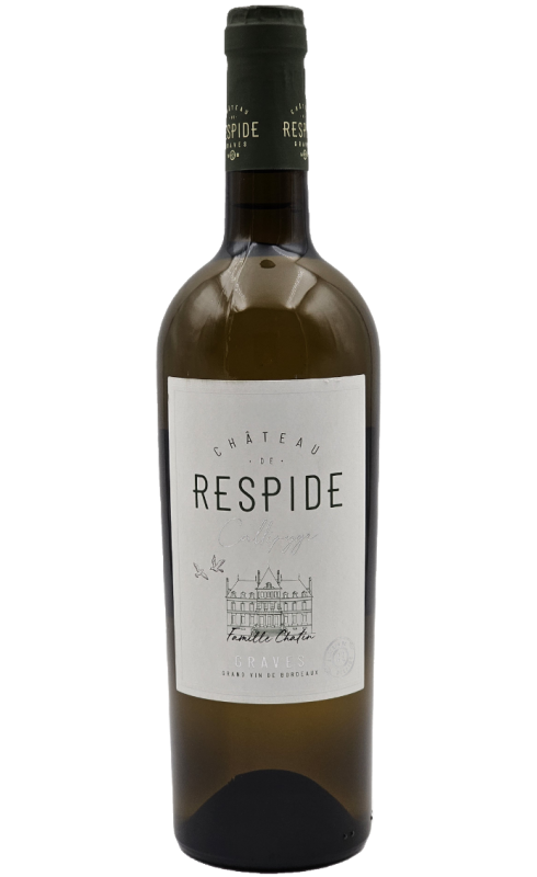 Photographie d'une bouteille de vin blanc Cht Respide Callipyge 2022 Graves Blc 75 Cl Crd