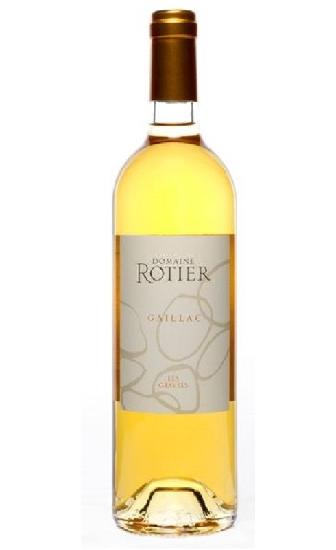 Photographie d'une bouteille de vin blanc Rotier Les Gravels 2019 Gaillac Blc Bio Mx 75cl Crd