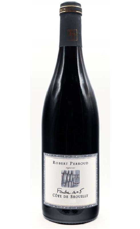 Photographie d'une bouteille de vin rouge Perroud Foudre N 5 2022 Cdbrouilly Rge 75cl Crd